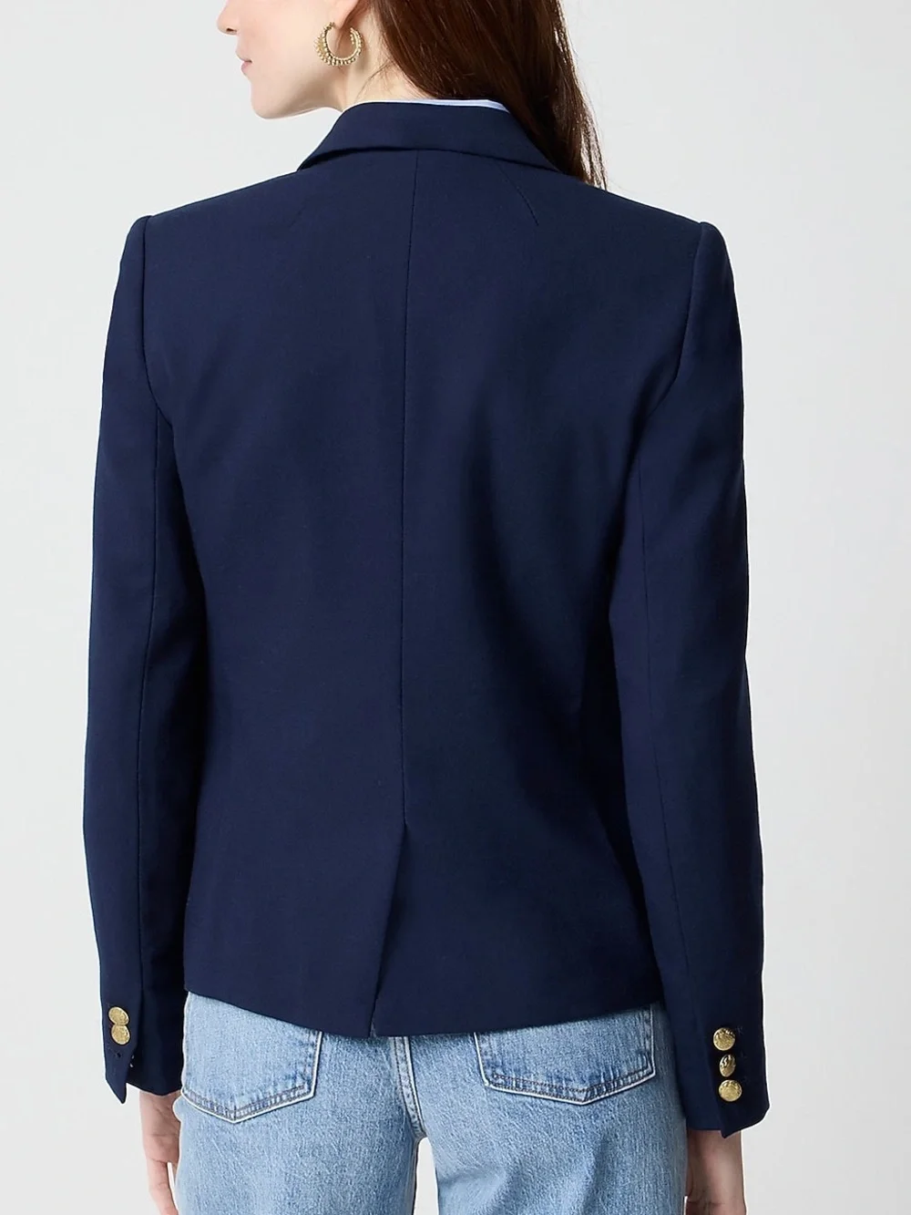 J Crew Original stretch wool schoolboy blazer in navy, collegiate preppy size 2
